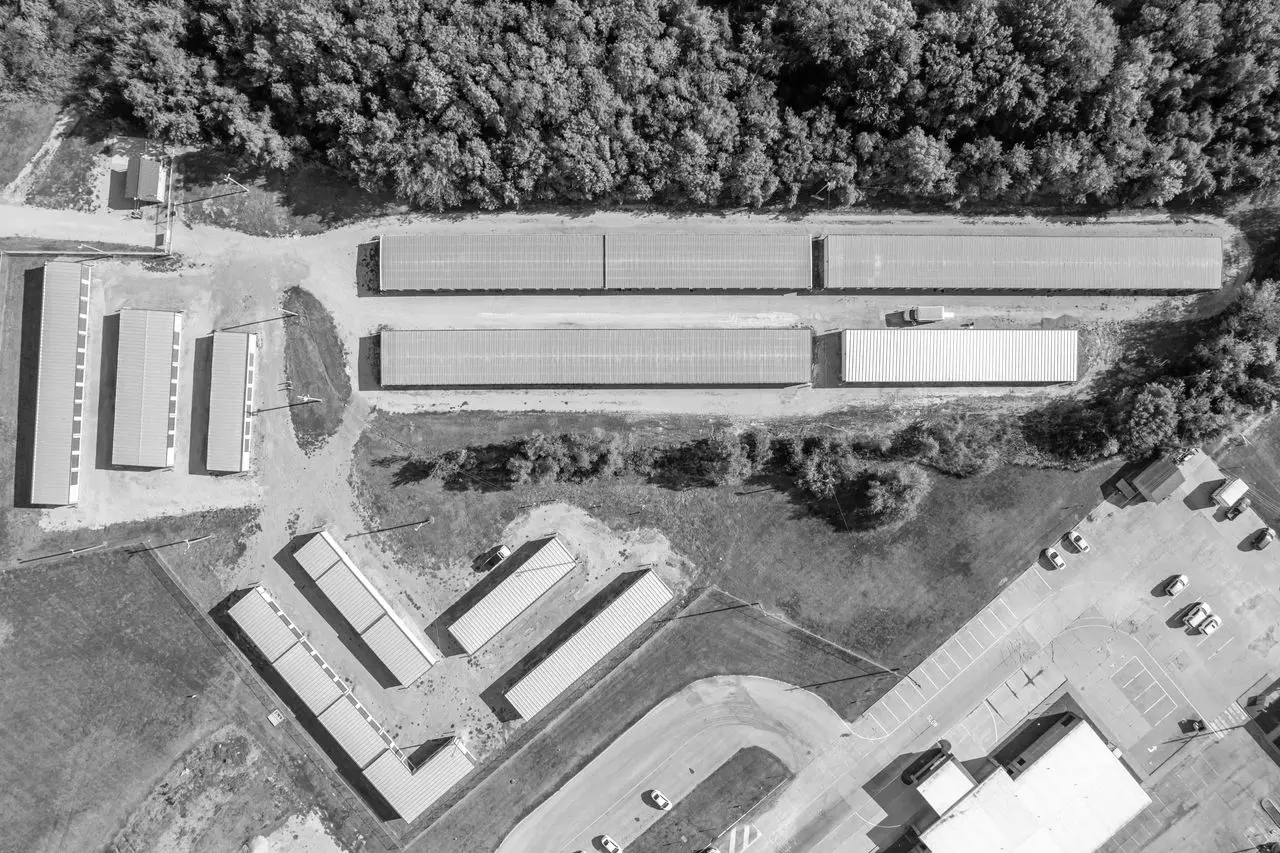 Labette County Storage aerial view