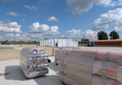 Steel structure going up — September 2025